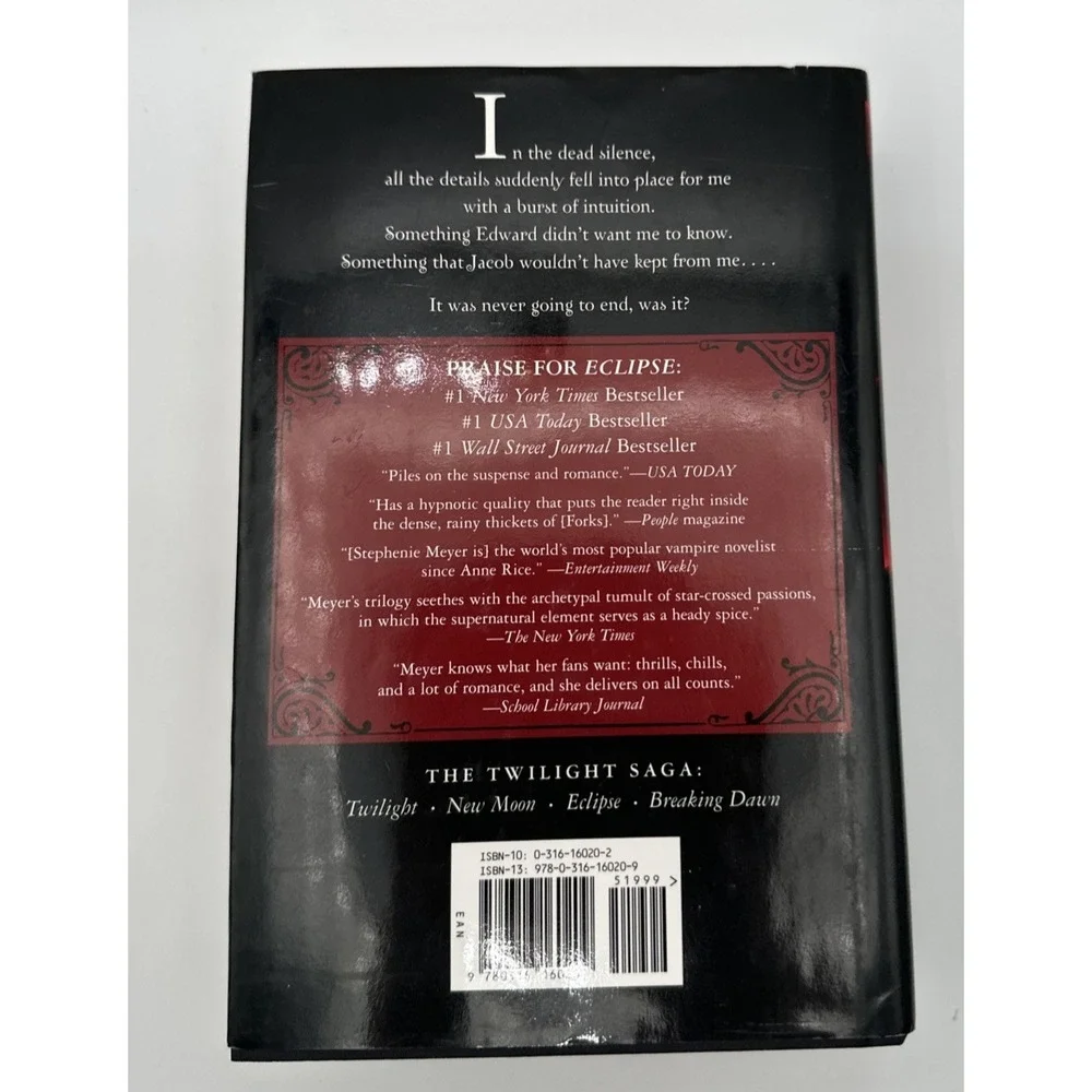 Eclipse by Stephenie Meyer 2007 Hardcover Book Twilight Saga Series Novel